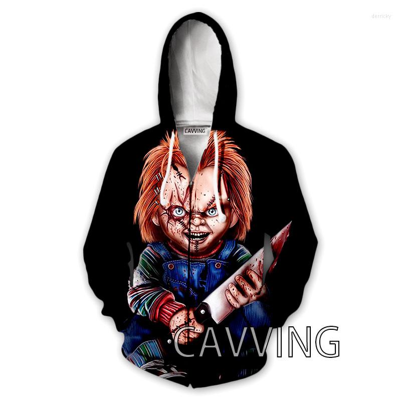 

Men' Hoodies Fashion 3D Print Chucky Zipper Zip Up Hooded Sweatshirts Harajuku Hoodie Hip Hop, 04