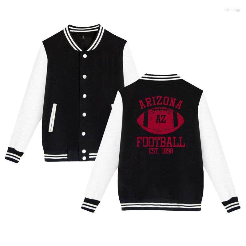 

Men' Jackets Men' Arizona Fan And Women' Plus Velvet Varsity Baseball Jacket Uniform Pullover Hoodie Sport Sweatshirt Coat, Black