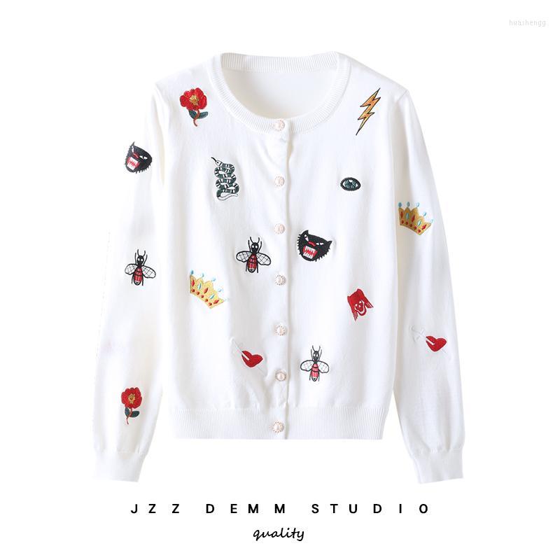 

Women' Knits Knitting Cardigan Spring And Summer 2022 Long Sleeve Pearl Clasp Fashionable Jackets Sweet Minus Age Female Women, See chart