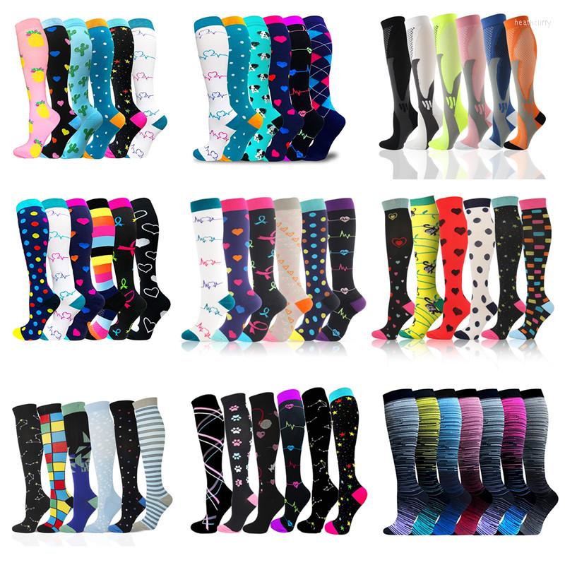 

Men's Socks Compression Dropship Wholesale Cycling Soccer Sport Pack Outdoor Nursing Hiking Running Fitness, 1 pairs oysz03-white