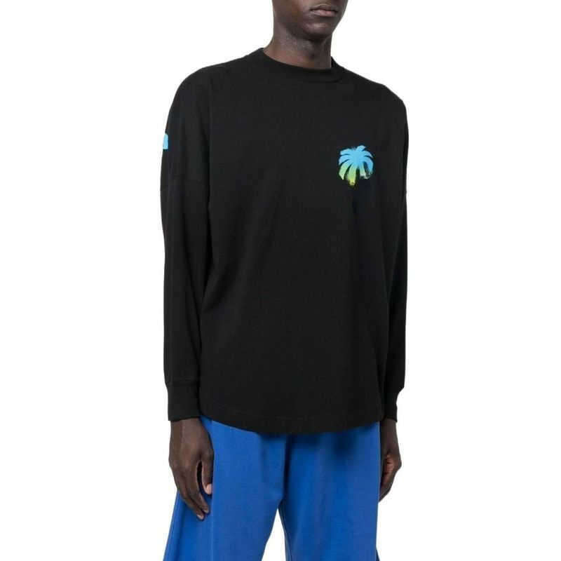 

22ss Mens t Shirt Pa Designer Sweater Color Printing Long-sleeved T-shirt American Hip-hop Man Sweatshirt Cotton Loose Oversize Pullover, White