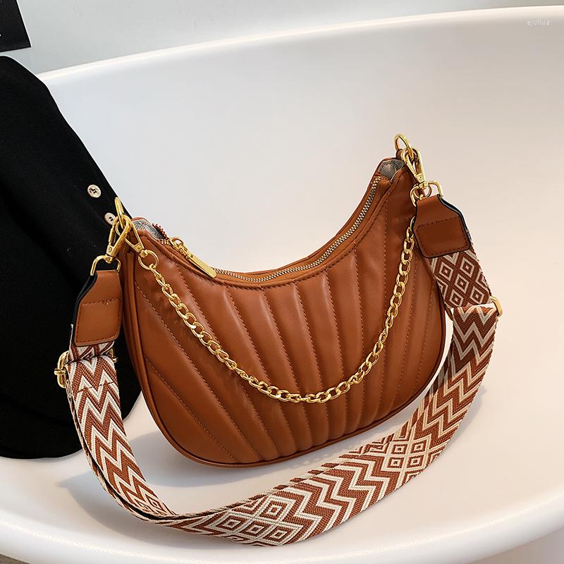 

Evening Bags Trendy Brand Designer Quilted Hobos Shoulder Crossbody Women Handbags And Purse 2022 Lady's Messenger, White