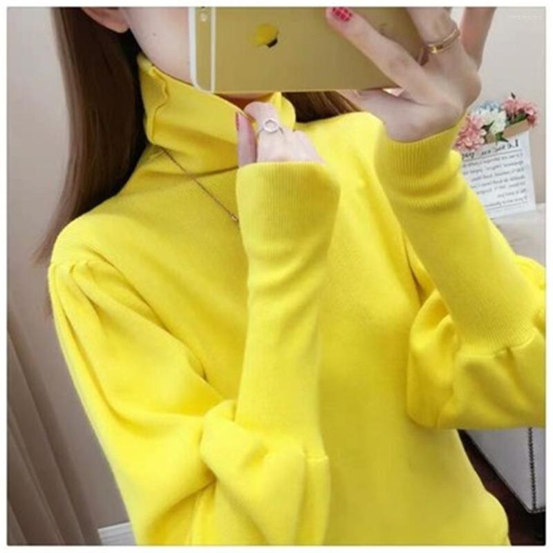 

Women' Sweaters Female Clothes Knitted Pullover Jumper Tops Women 2022 Autumn Winter Turtleneck Solid Color Full Sleeve Slim Fit Sweater, Black