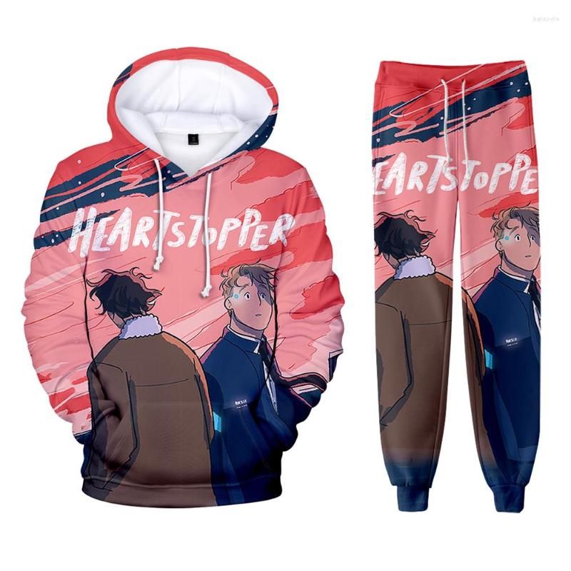

Men's Hoodies Heartstopper Manga Two Piece Set Sweatpants Long Sleeve Women Men Suit Harajuku Streetwear 2022 Japan Anime Clothes, Wp08331