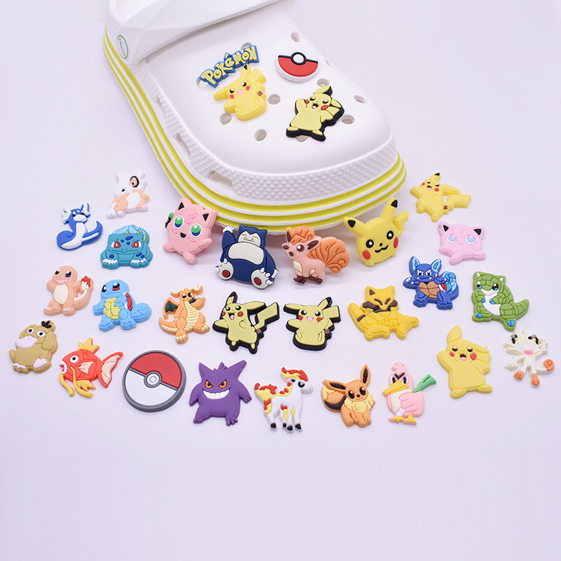 

Anime charms wholesale cute elf ghost turtle monster cartoon charms shoe accessories pvc decoration buckle soft rubber clog charms fast ship, Equally mixed colors