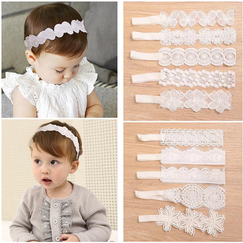 

Hair Accessories 8Pcs/Lot Baby Girl Headband Headwear Hairband Infant Gift Children Kids Toddler Floral Born Flower Lace Crown Leaf Crystal