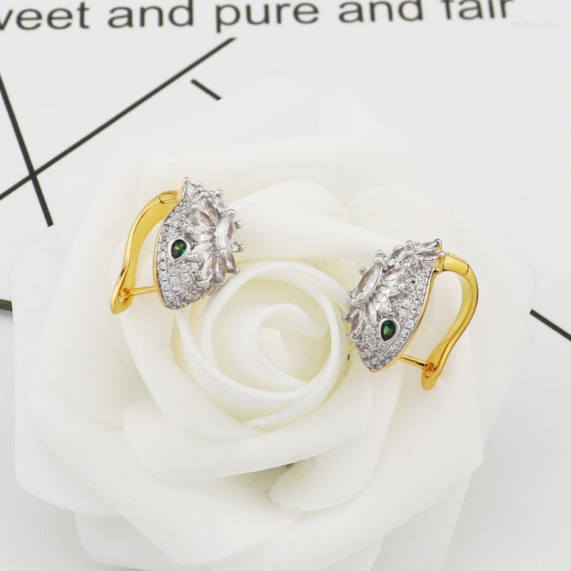 

Stud Earrings Luxury Fashion Jewelry Snake Zircon COPPER Suitable For Dubai European Women Wedding Party GiftStud