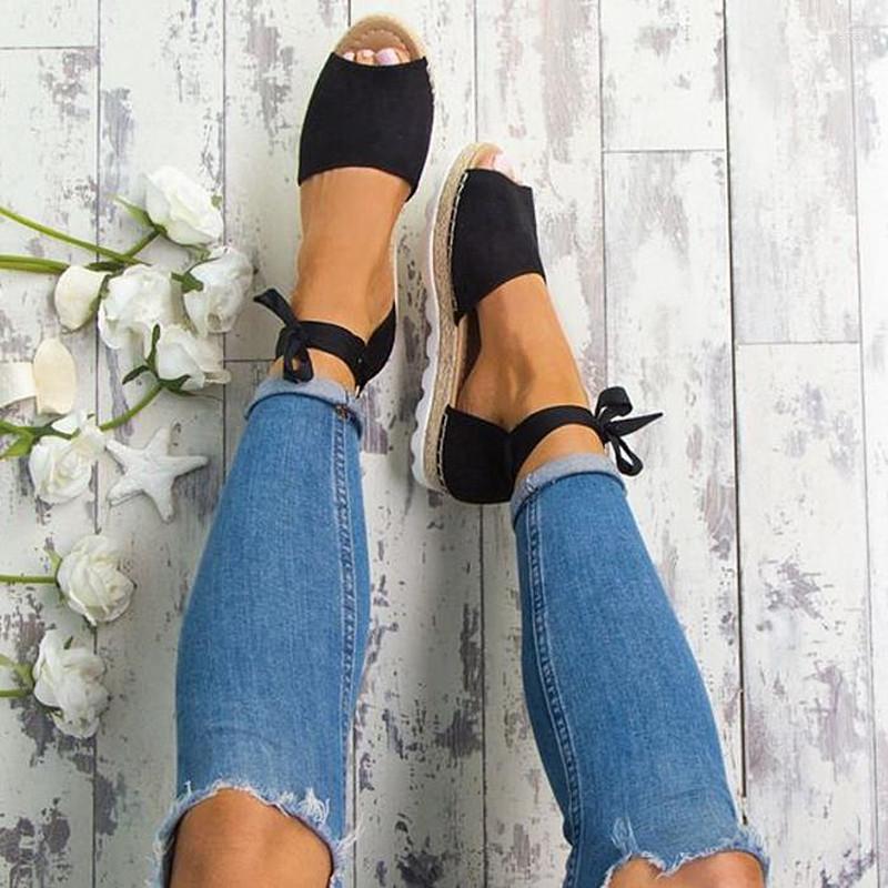 

Sandals 2022 Summer Rome Solid Color Strap Ankle Flat Women Fashion Leisure Peep Toe Gladiator Party Woman Shoes, Picture 3