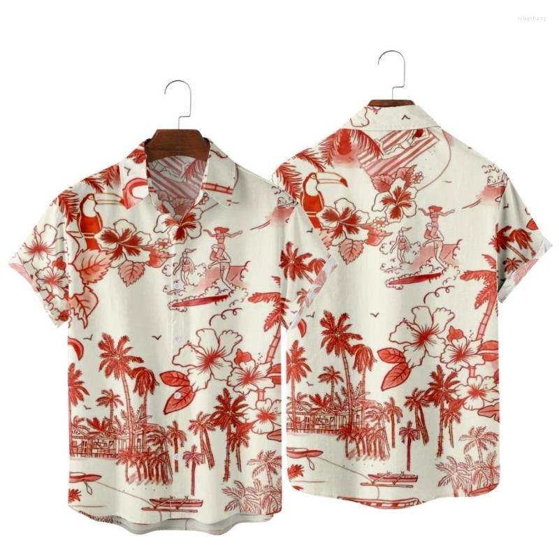 

Men's Casual Shirts 2022 Resort Beach Life Pattern Vintage Print Shirt Fashion Vacation Summer Style For Men And Women, 3m37