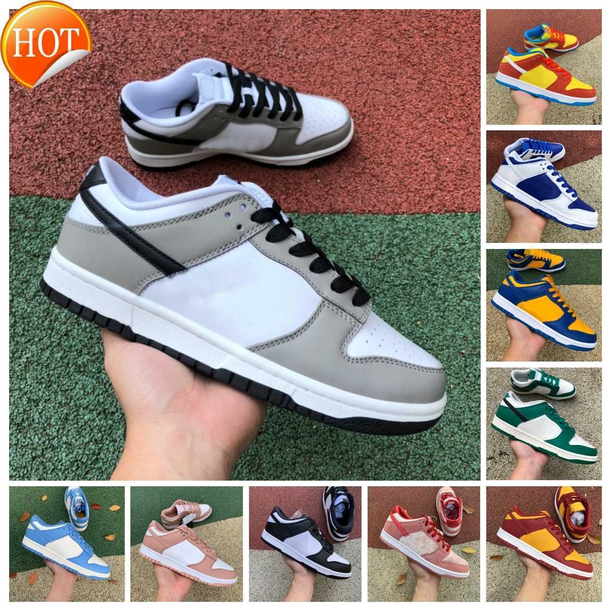 

2023 Casual Shoes Sports Sneakers Racer Blue Black White Pink Wolf Grey Fog Mens Women Dunks Sb Low Reverse Unc Panda Archeo Patchwork Michigan, F020