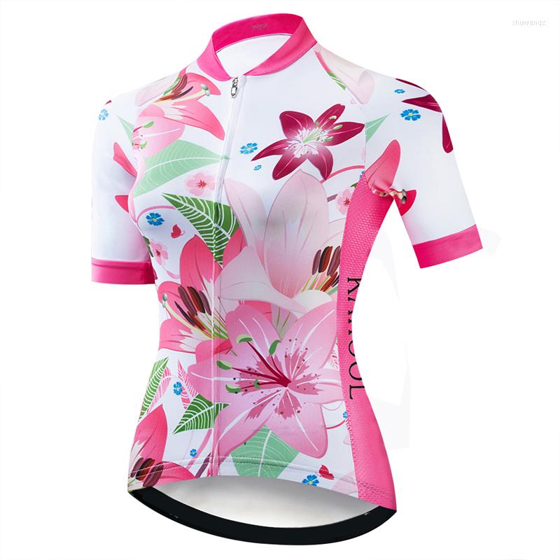 

Racing Jackets Summer Outdoor Anti-UV Team Cycling Jersey Sport Bicycle Shirt Women Short Sleeve Anti-Sweat MTB Bike, Photo color