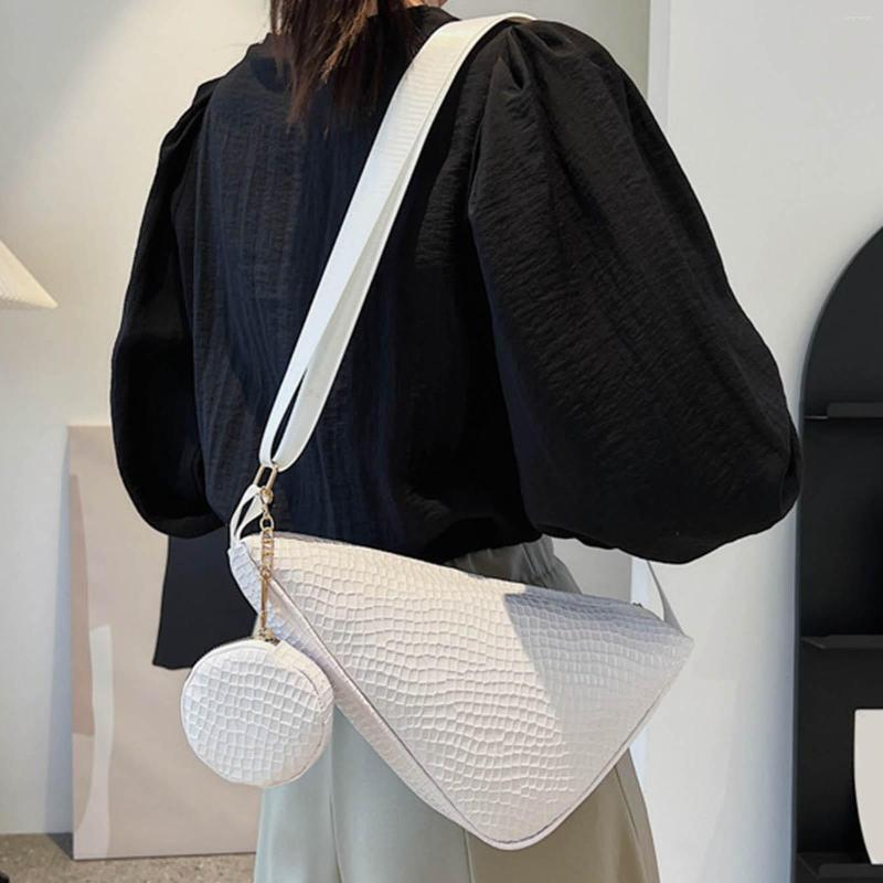

Evening Bags Fashion Triangular Design Shoulder Bag Tote Summer Women Crossbody Solid Color Ladies Luxury Messenger Purses Side, Bw