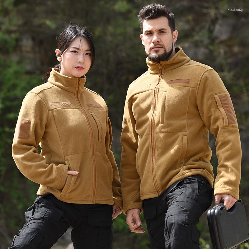 

Hunting Jackets Hiking Military Fleece Tactical Jacket Outdoors Hood Coat Clothes Militar Softshell Army, Black