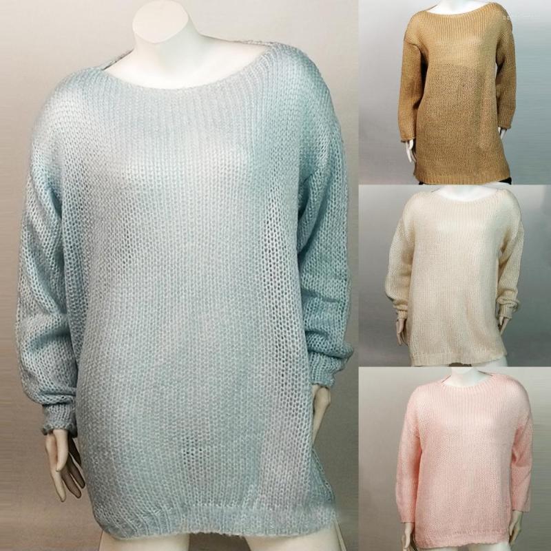 

Women' Sweaters Women Sweater Loose Comfy Mohair Thick Knit Long Sleeve, Beige
