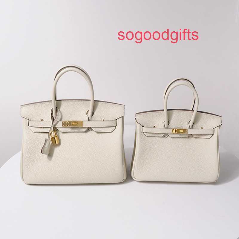 

Designer Bags Herme Luxury Genuine Leather Women's Single Shoulder Handbags Classic fashion new top layer cow leather bag women's hand singl, Milkshake white - small 25cm