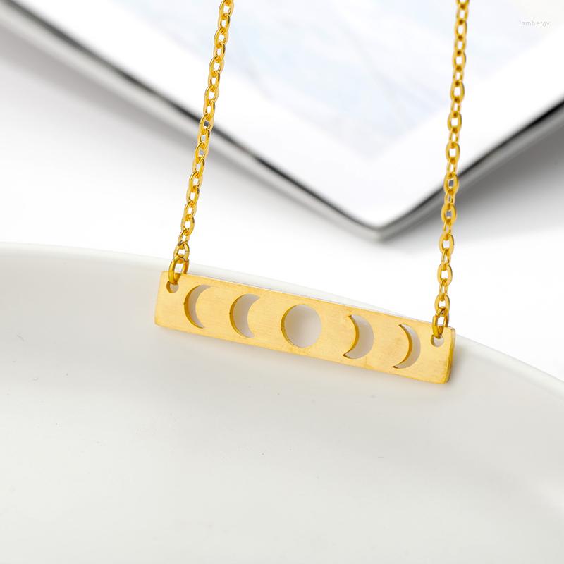 

Choker Sun Moon Phase R Eclipse Necklaces For Women Vintage Jewelry Stainless Steel Chain Statement Necklace Collier Bijoux