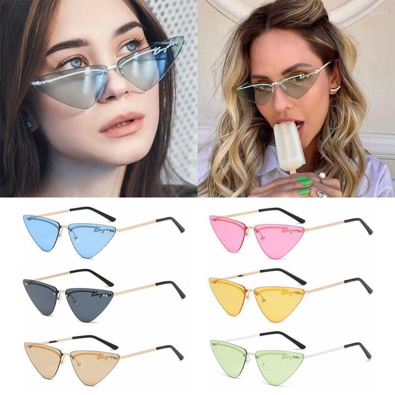 

Sunglasses Trend Ocean Lens Rimless UV400 Ladies Shades Retro Sun Glasses Women's