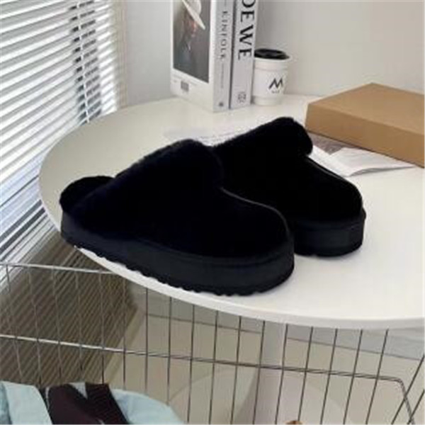 

women Australia classic slippers slides Full Fur winter snow Warm Boots Snow Boot fashion platform Slipper sandals Us4-12 hot, Chestnut