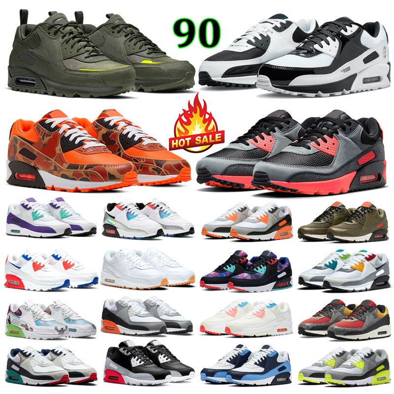 

90 running shoes for men women designer sneakers 90s Triple Black White Solar Flare Surplus Wolf Grey Raptors Medium Olive UNC outdoor sport mens trainers, Light bone white platinum tint