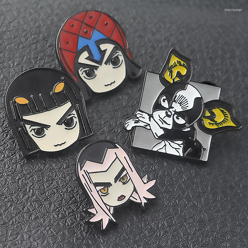 

Brooches JoJos Bizarre Adventure Pins Iggy Guido Mista Bruno Bucciarati Leone Abbacchio Cartoon Badge Brooch Jewelry
