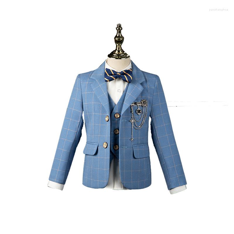 

Clothing Sets Kids Formal Blazer Jacket Vest Pants Bowtie 4PCS Tuxedo Dress Boys Wedding Suit Children Pography Performance Costume, Jacket pants
