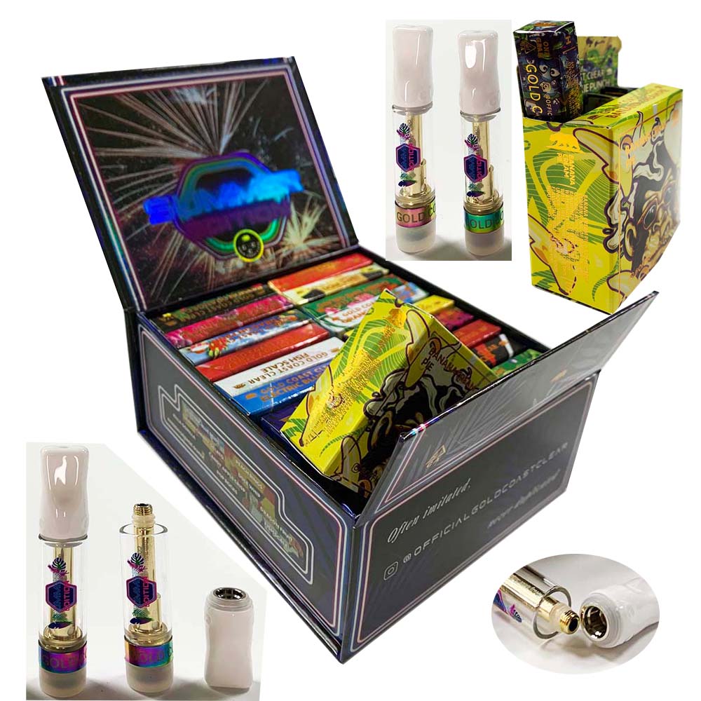 

Gold Coast Clear Vape Atomizers GCC Summer Edition 10 Strains 1.0ml Empty Vape Cartridges 510 Thread Ceramic Coil Vapes Carts with packaging