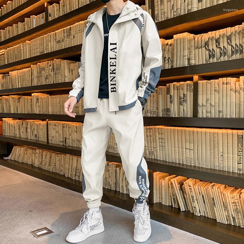 

Men' Tracksuits Men' Mens Hooded Jacket Suit 2022 Autumn Fashion Long Sleeve Men Sports And Pants Two Piece Set Korean Style Size 4XL, Wsbkld03 black