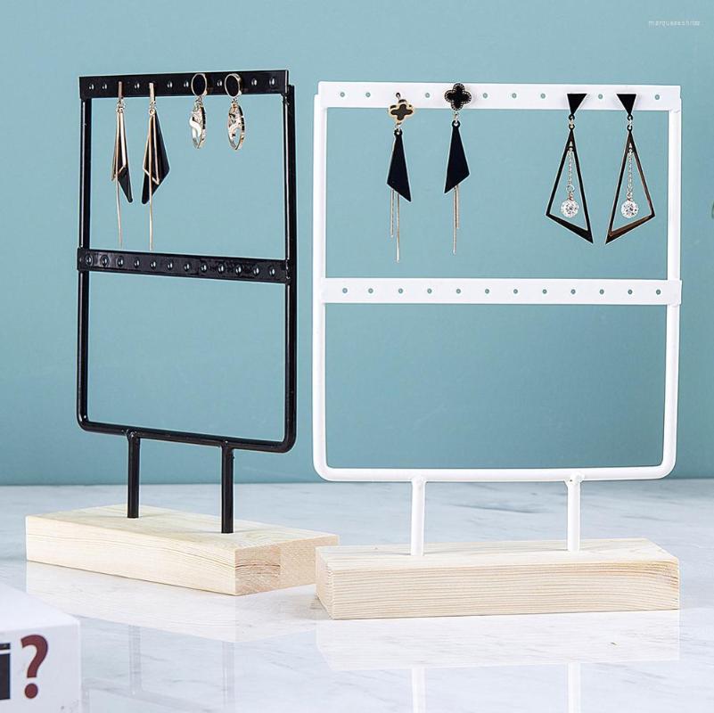 

Jewelry Pouches Steel Stand For Earrings Pendants Bracelets Display Stud Holder Jewellery Rack 2 Colors