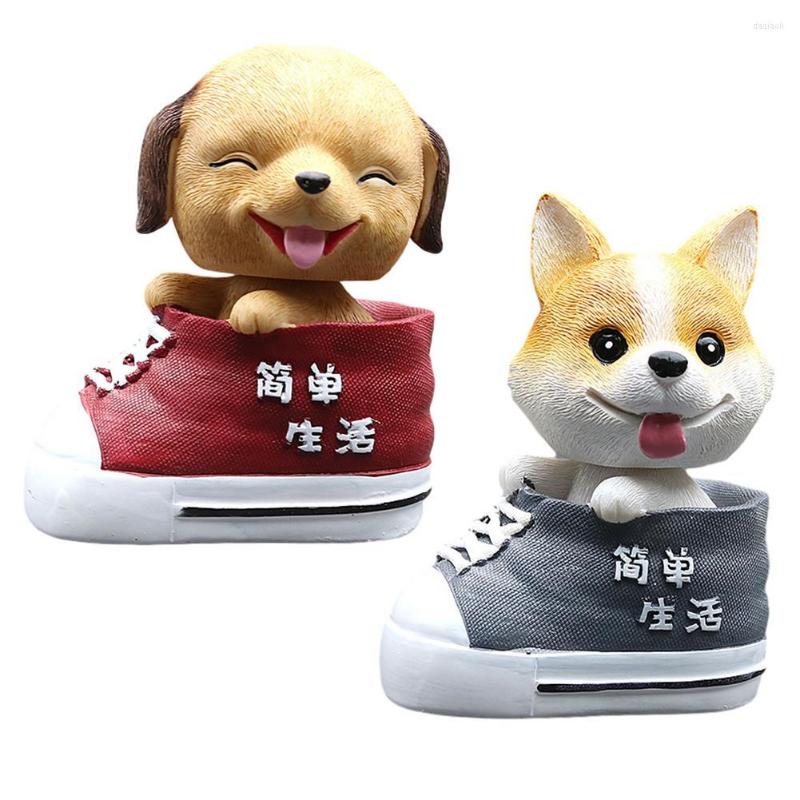 

Interior Decorations Car Dashboard Decor Nodding Puppy Toys Shaking Head Dog Ornaments Bobblehead Toy Wobble Dolls Home Room