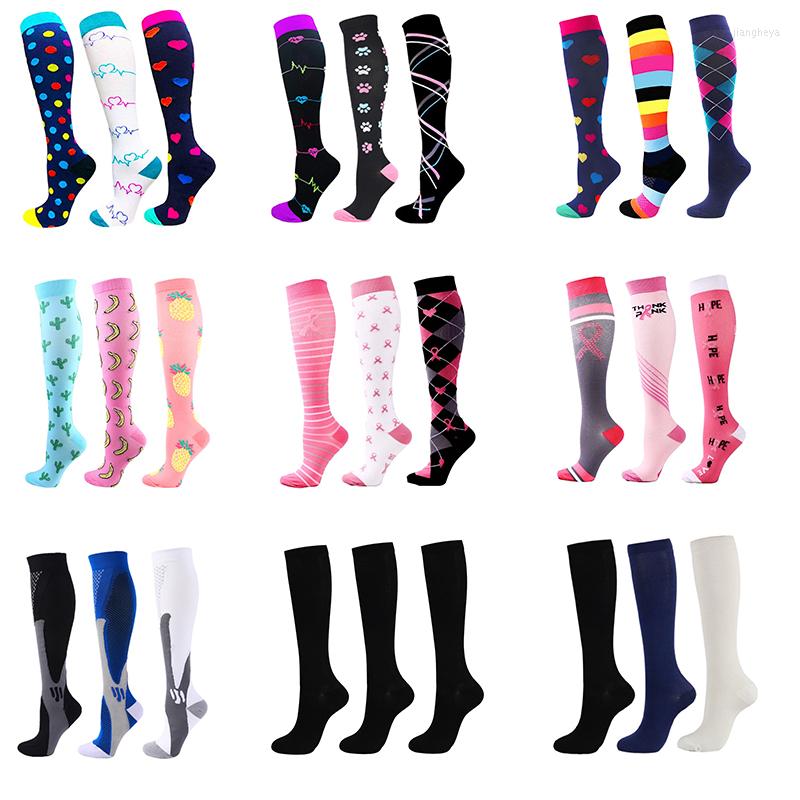 

Sports Socks Compression Athletic Men Women's Graduated Breathable Nursing Fit Running Outdoor Hiking Flight For Athelete, 014
