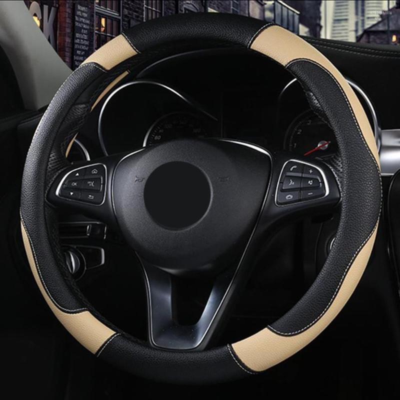 

Steering Wheel Covers Styling Cover Stitching Accessories Comfortable Non-Slip