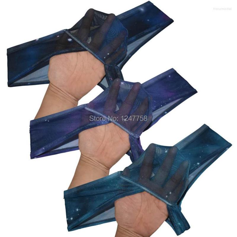 

Underpants Men Boxer Transparent Sexy Shorts See-through Underwear Male Bokserki, Black starry sky