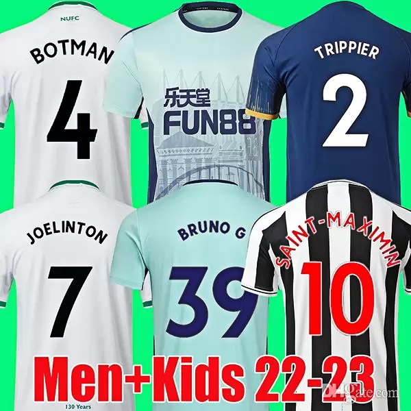 22 23 Jersey de football Newcastle Botman Bruno G Joelinton Trippier 2022 2023 United Maximin Wilson Shelve