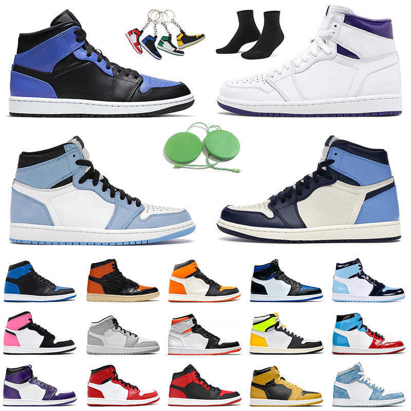

Basketball Shoes Original Jumpman 1 1s Mens Womens High OG Court Purple Sea Off Mid Crimson Tint Pink White Sports Sneakers Trainers, A10 36-46 court purple