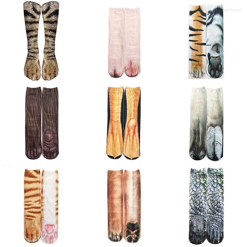 

Men's Socks Funny 3D Printed Imitating Animals Unisex Short Women Terror Novelty Fashion High Cut Ankle Men, Picture color