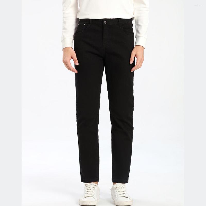 

Men's Jeans HellenWoody Autumn 2022 Fashion Casual All-match Men Black Stretch Solid Color Straight Trousers, 8232141103