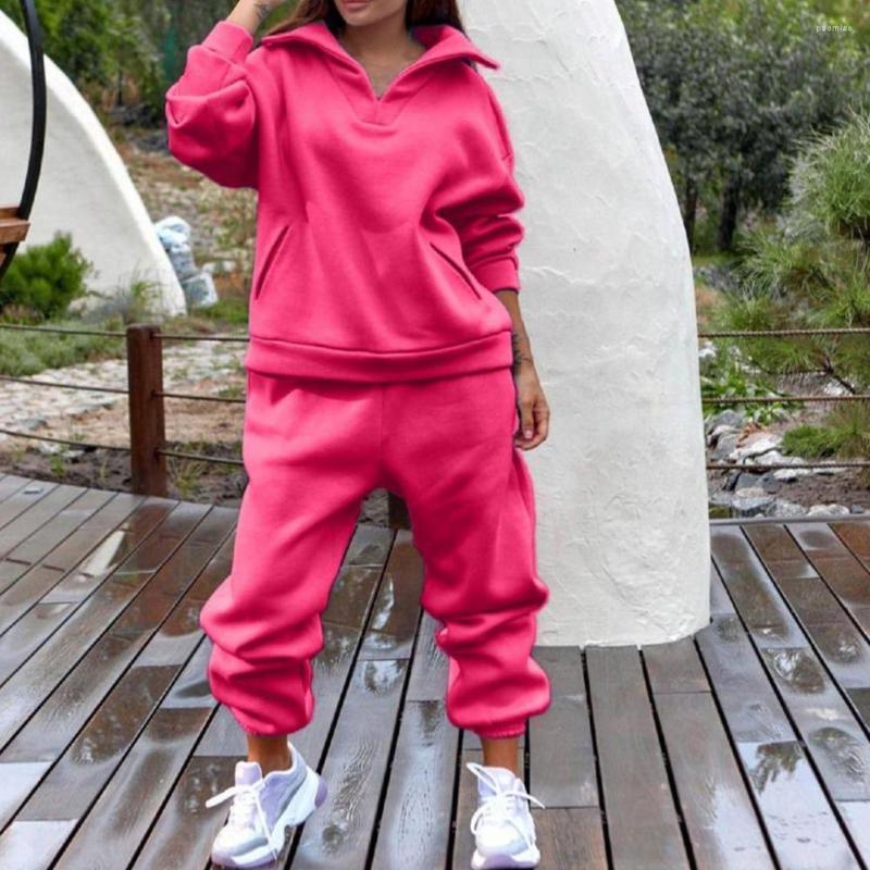 

Women's Two Piece Pants 1 Set Casual Warm Sweatshirt Ankle Tied Sweatpants Lady Comfy, Green