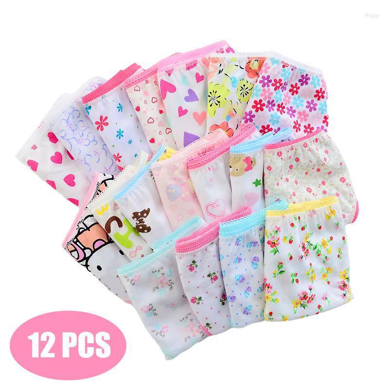 

Panties Cotton Kids Underwear For Children Baby Lace Under Briefs Girls Shorts Knickers Underpants Can Mixsize 12 PCS/LotPanties, Random color