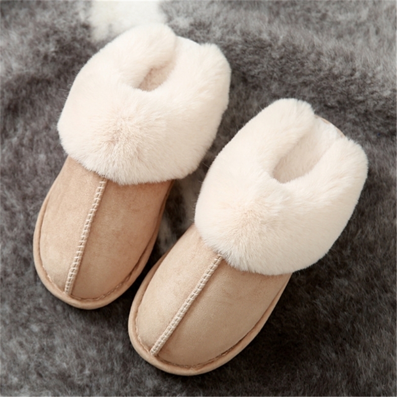

Slippers JIANBUDAN Plush warm Home flat slippers Lightweight soft comfortable winter Women's cotton shoes Indoor plush 220930, 083 yellow