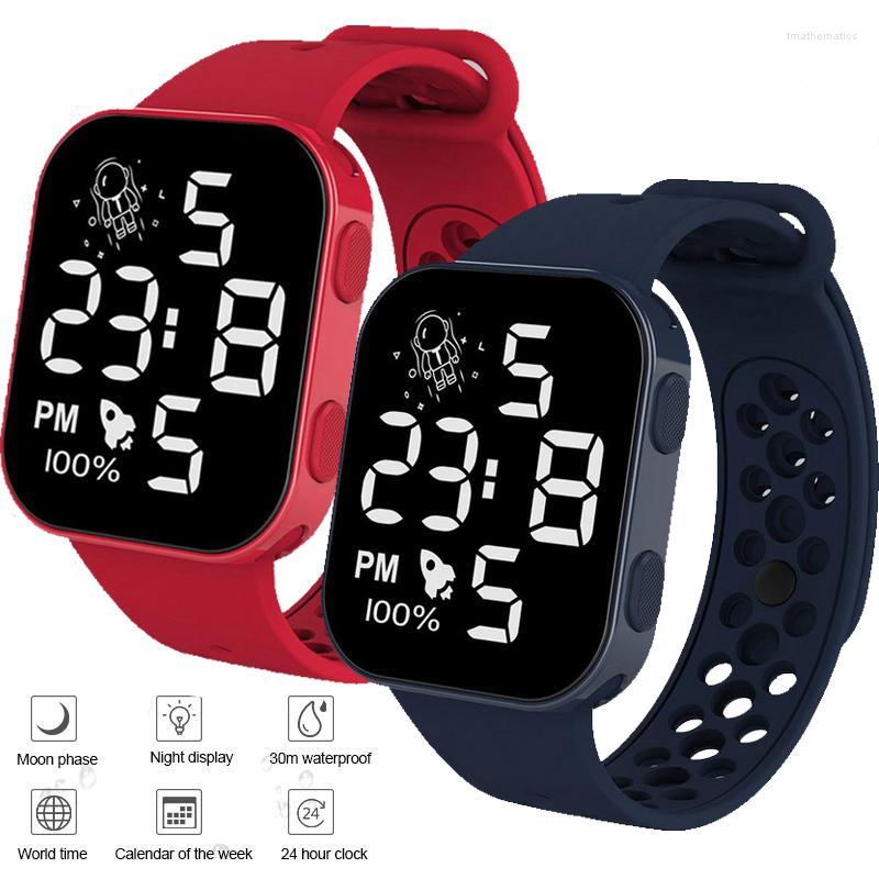 

Wristwatches Spaceman Cartoon Electronic Watch Waterproof Wristwatch For Men Women Children's Wrist Digital Montre Homme RelogioWristwat, Green