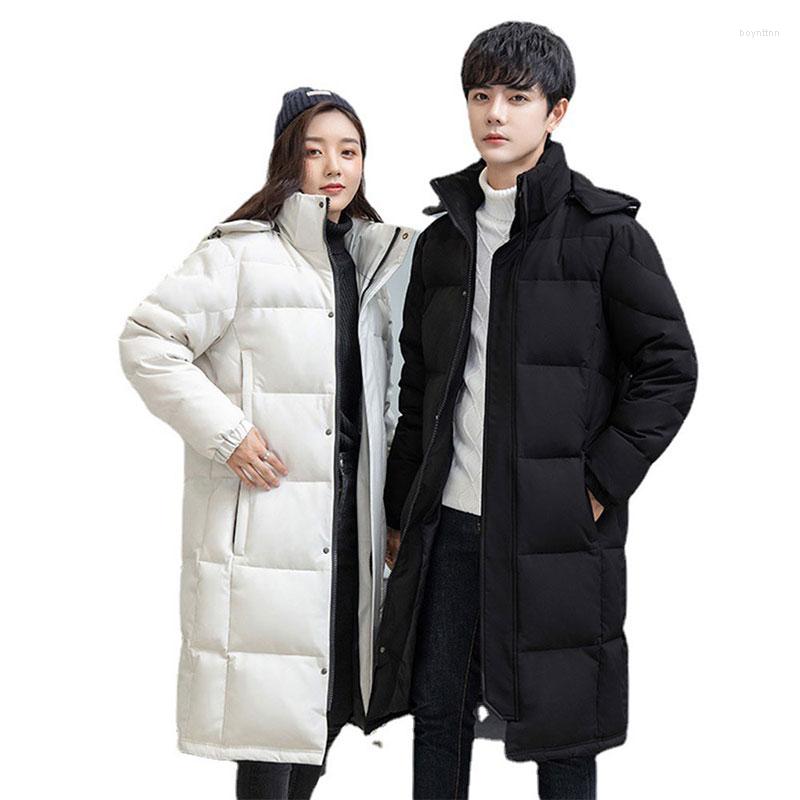 

Women' Down 2022 Winter Jacket Same Style For Men And Women Long Solid Color Parkas Thicken Fashion White Duck Puffer Warm Outwear