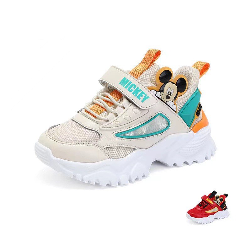 

Disney children's shoes boys' sports shoes red casual students' running wear resistance, White