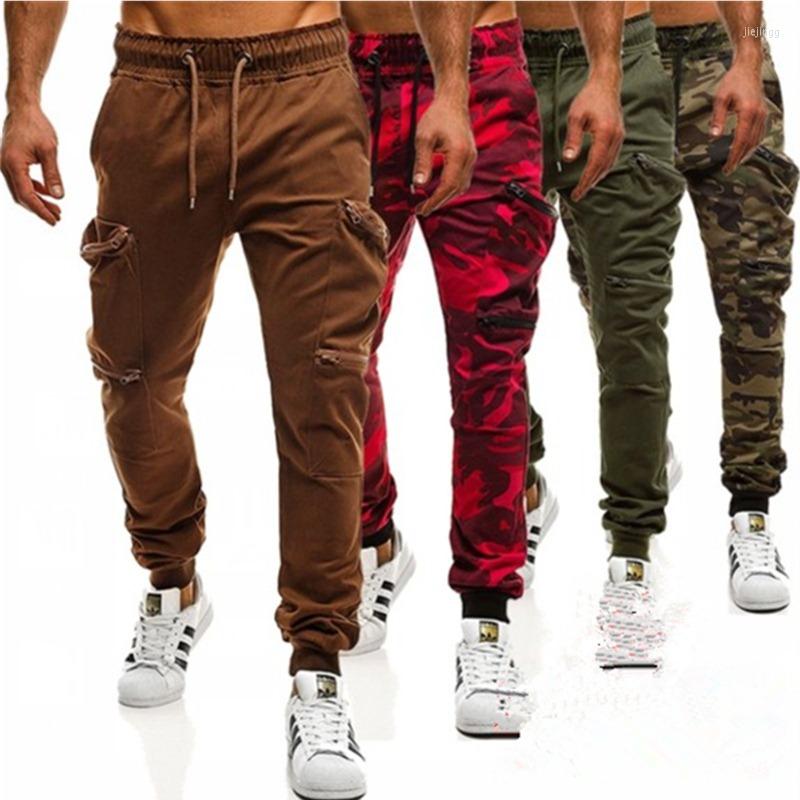 

Men's Pants Camouflage Cargo 2022 Men's Men Casual Multi Pockets Military Man Cotton Trousers, Black