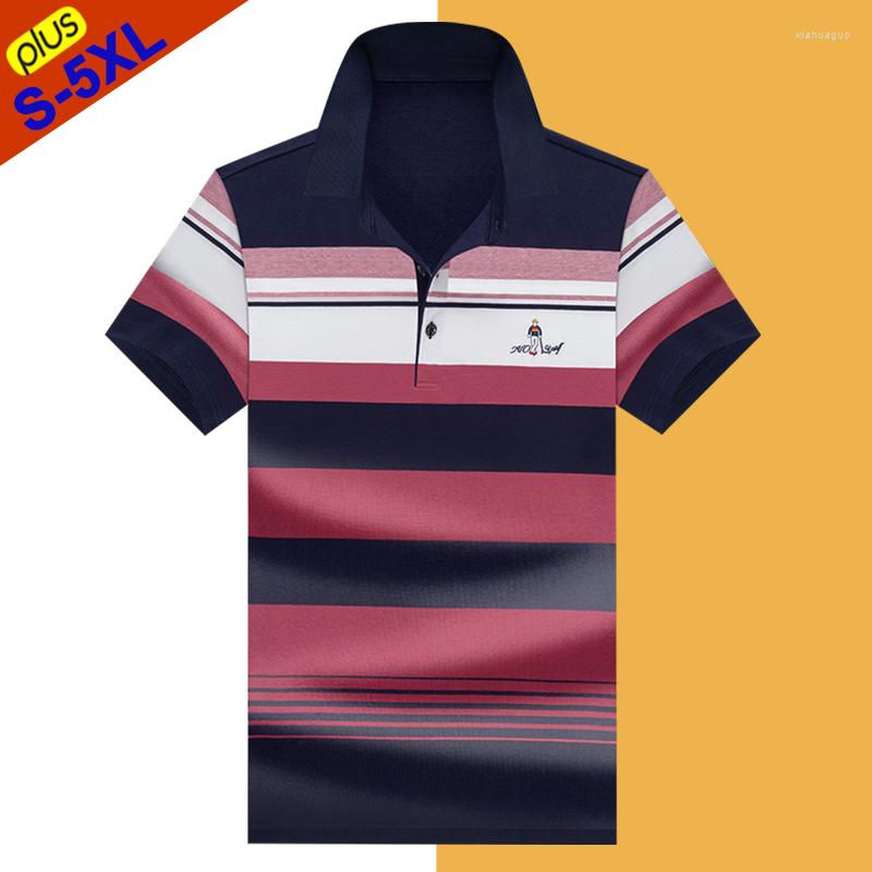 

Men's Polos 2022 Men Summer Traveling Striped Cotton Short Polo Shirts Male Brand Fashion Korean Style Clothing Plus Size 5XL, Purple