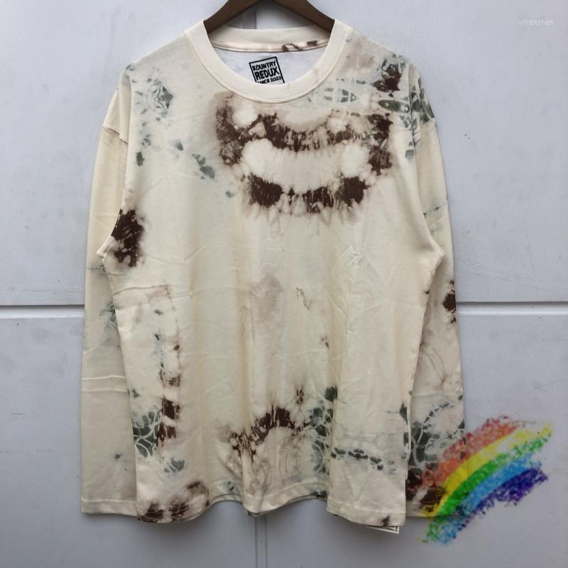 

Men's T Shirts Long Sleeve Tie Dye KAPITAL Shirt Men Women Quality T-shirts Oversized Tee Tops