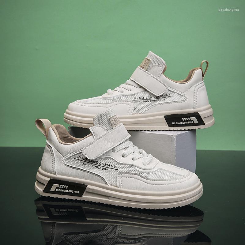 

Athletic Shoes Kid Breathable Thin Net 2022 Boy's Surface Children's Sports Small White Board 28-38#, Beige