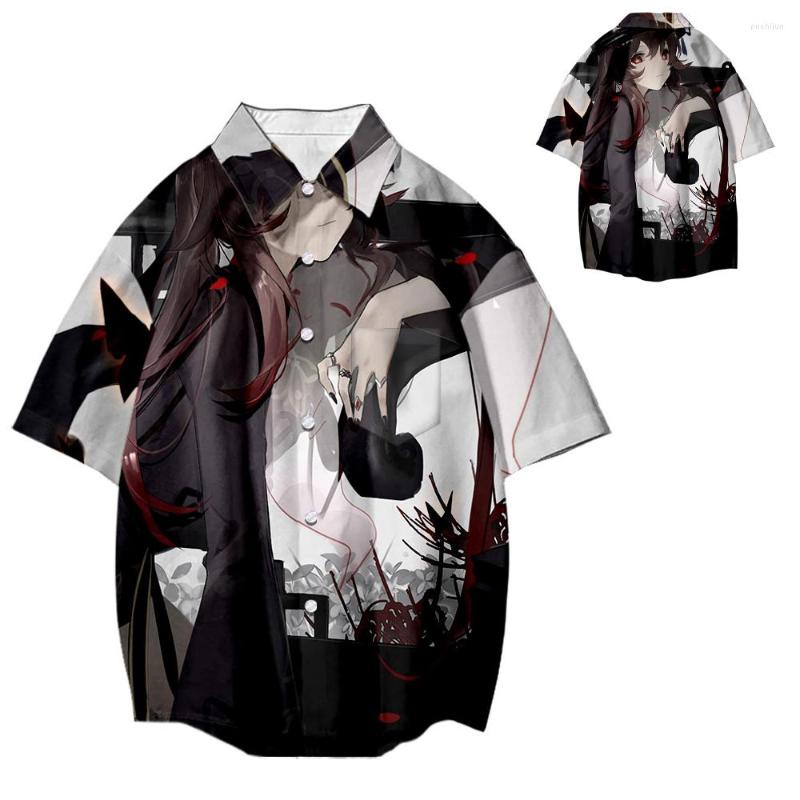 

Men's Casual Shirts 2022LIANSHUO Summer Fashion T-shirt Men's And Women's Fitness Tops Anime Print Short, Picture color