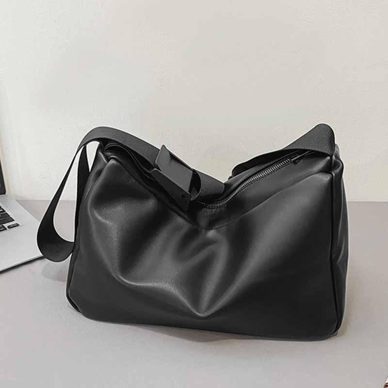

Evening Bags Pu Retro Black Ladies Daily Work Dumpling Women Bag 2022 Summer Luxury Fashion Design Soft Texture Messenger Shoulder Commuter