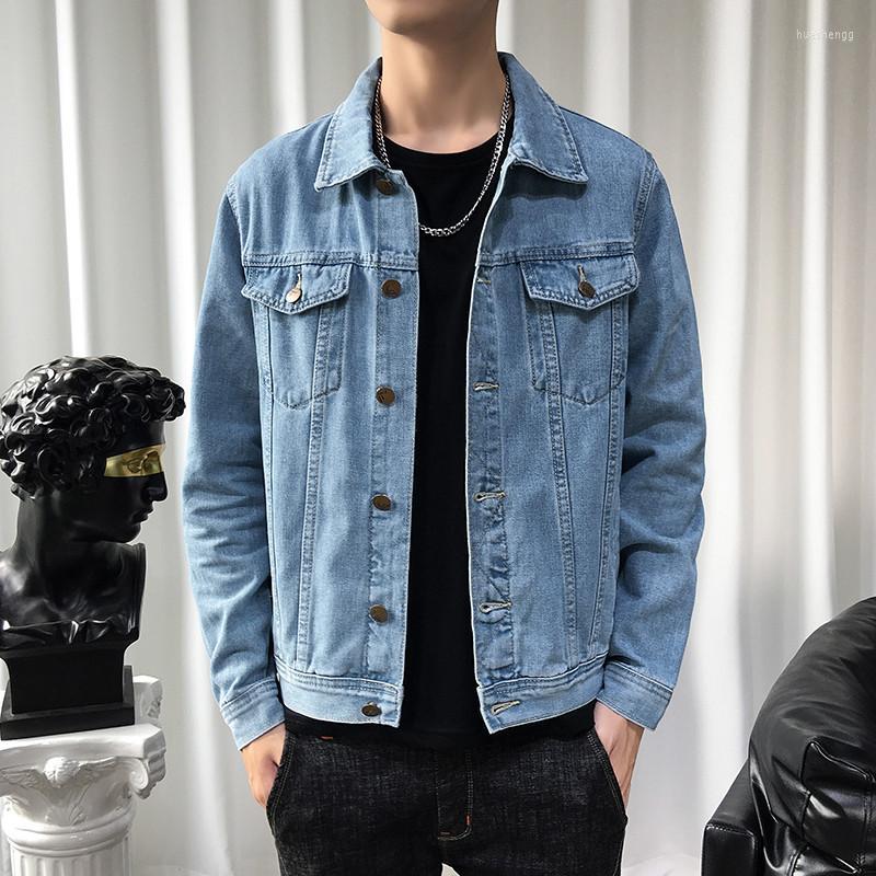 

Men's Jackets Men's Plus Size M-5XL Men Denim Casual Solid Color Lapel Single Breasted Jeans Jacket Slim Fit Cotton Outwear, Black
