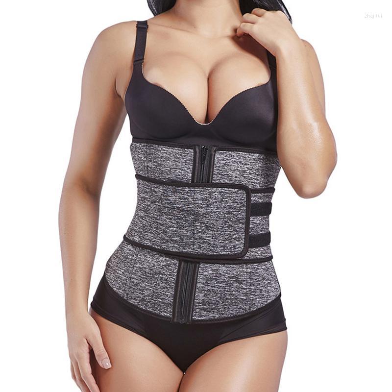 

Women's Shapers Women's Waist Trainer Body Shaper Sports Double Waistband Compression Corset Sweat Wicking Neoprene BODYSUITbodys Para, Purple